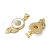 Brass Micro Pave Cubic Zirconia Pendants KK-U070-28G-2