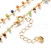 Brass Handmade Glass Beaded   Necklaces NJEW-JN03135-02-3
