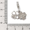 Rack Plating Alloy Crystal Rhinestone European Dangle Charms PALLOY-S189-26P-3