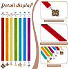 Yoga Theme Velvet Ribbon Bookmark AJEW-AB00140-3