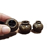 3Pcs 3 Styles Chinese Style Mini Ceramic Vase Miniature Ornaments Sets BOTT-PW0002-106-3