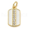 Rack Plating Brass Micro Pave Cubic Zirconia Pendants X-KK-K392-03G-04-1