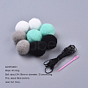 Felt Ball Garlands AJEW-CJC0001-41C-2