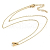 Ion Plating(IP) 304 Stainless Steel Pendant Necklaces NJEW-R050-01G-01-4