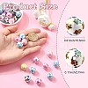 50Pcs AB Color Ptinted Opaque Acrylic Beads OACR-CJ0002-27-2
