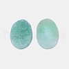 Electroplate Natural Druzy Crystal Cabochons G-L048-18x13mm-15-1