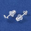 999 Fine Silver Stud Earrings for Women EJEW-S215-30S-07-3