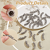   30Pcs Tibetan Style Alloy Curved Tube Beads FIND-PH0022-67A-4