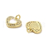 Brass Micro Pave Clear Cubic Zirconia Pendants KK-K365-04B-G-2