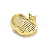 Brass Micro Pave Clear Cubic Zirconia Pendants KK-K365-14A-G-2