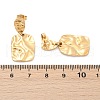 Ion Plating(IP) 304 Stainless Steel Twist Rectangle Dangle Stud Earrings for Women EJEW-E199-16G-4