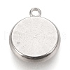 304 Stainless Steel Pendant Cabochon Settings STAS-K202-03D-P-2