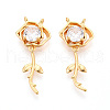 Brass Micro Pave Cubic Zirconia Pendants KK-N263-03G-1