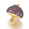 Brass Micro Pave Cubic Zirconia Pendants ZIRC-L085-80BG-2