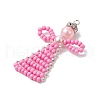 Baking Glass Pearl & Seed Beads Pendants PALLOY-MZ00368-01-3