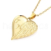 Heart with Wing 304 Stainless Steel Pendant Necklaces NJEW-G083-03A-G-2