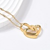 304 Stainless Steel Pendant Necklaces for Women NJEW-U040-02A-G-3