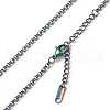 Ion Plating(IP) 304 Stainless Steel Rolo Chain Necklace for Men Women NJEW-K245-022D-2