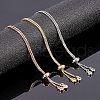 Brass Slider Bracelets Making MAK-NB0001-06-4