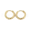 Ion Plating(IP) 304 Stainless Steel Grooved Hoop Earrings EJEW-M218-01B-G-1