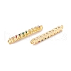 Rack Plating Brass Micro Pave Cubic Zirconia Connestor Charms KK-D073-03G-02-NR-2