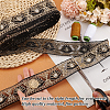 10 Yards Organza Embroidery Flower Ribbons with Paillettes SRIB-WH0011-202A-3