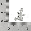 Brass Crystal Rhinestone Letter Links Connector Charms KK-S395-06P-L-3