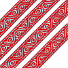 Polyester Embroidery Ribbon OCOR-WH0082-25B-1