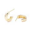 Chunky C-shape Stud Earrings X-EJEW-A064-01G-RS-2