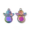 Ion Plating(IP) 304 Stainless Steel Pendant Cabochons Settings STAS-A070-40MC-1