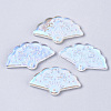 Transparent Spray Painted Glass Pendants GLAA-R212-01-B01-1