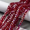 Electroplate Glass Beads Strands EGLA-R030-4x4mm-04-1