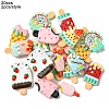 20Pcs 10 Styles Resin Cabochons CRES-YW0001-30-2