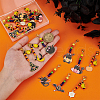 ANATTASOUL Halloween Theme Alloy Enamel Pendant Decorations HJEW-AN0001-02-3