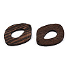 Natural Wenge Wood Pendants WOOD-T023-59-3