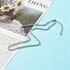 Tarnish Resistant 304 Stainless Steel Wheat Chains Necklace NJEW-JN03591-4