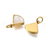 Ion Plating(IP) 304 Stainless Steel Charms STAS-Q335-02G-2