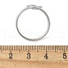 304 Stainless Steel Round Wrap Open Cuff Rings for Women Men RJEW-Z071-02B-P-5