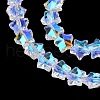 Electroplate Transparent Glass Beads Strands EGLA-U004-03A-HP03-3