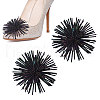 2Pcs Cloth & Rhinestone Shoe Buckle Clips FIND-FG0003-96A-1