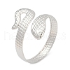 Snake Alloy Cuff Bangles for Women BJEW-G745-01P-2