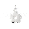 925 Sterling Silver Hollow Flower Charms STER-R012-07S-1