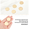 BENECREAT 24Pcs Ion Plating(IP) 304 Stainless Steel Pendants STAS-BC0003-24A-3