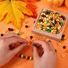 SOFPLATE 800Pcs 5 Colors Thanksgiving Day Opaque Plastic Beads KY-SP0001-07-3