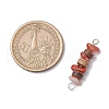 9Pcs 9 Styles Natural Mixed Stone Chip & Natural Coconut Disc Beaded Connector Charms PALLOY-JF03571-2