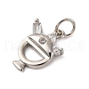 Brass Micro Pave Cubic Zirconia Dessert Charms KK-P308-63P-2