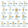  36pcs 18 styles Rack Plating Alloy Pendants FIND-TA0003-01-4
