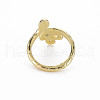 Snake Shape Rack Plating Alloy Cuff Rings RJEW-Q163-028A-RS-2