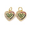 Brass Micro Pave Colorful Cubic Zirconia Charms KK-E068-VF136-2