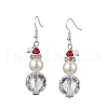 GLass Dangle Earrings EJEW-TA00438-1